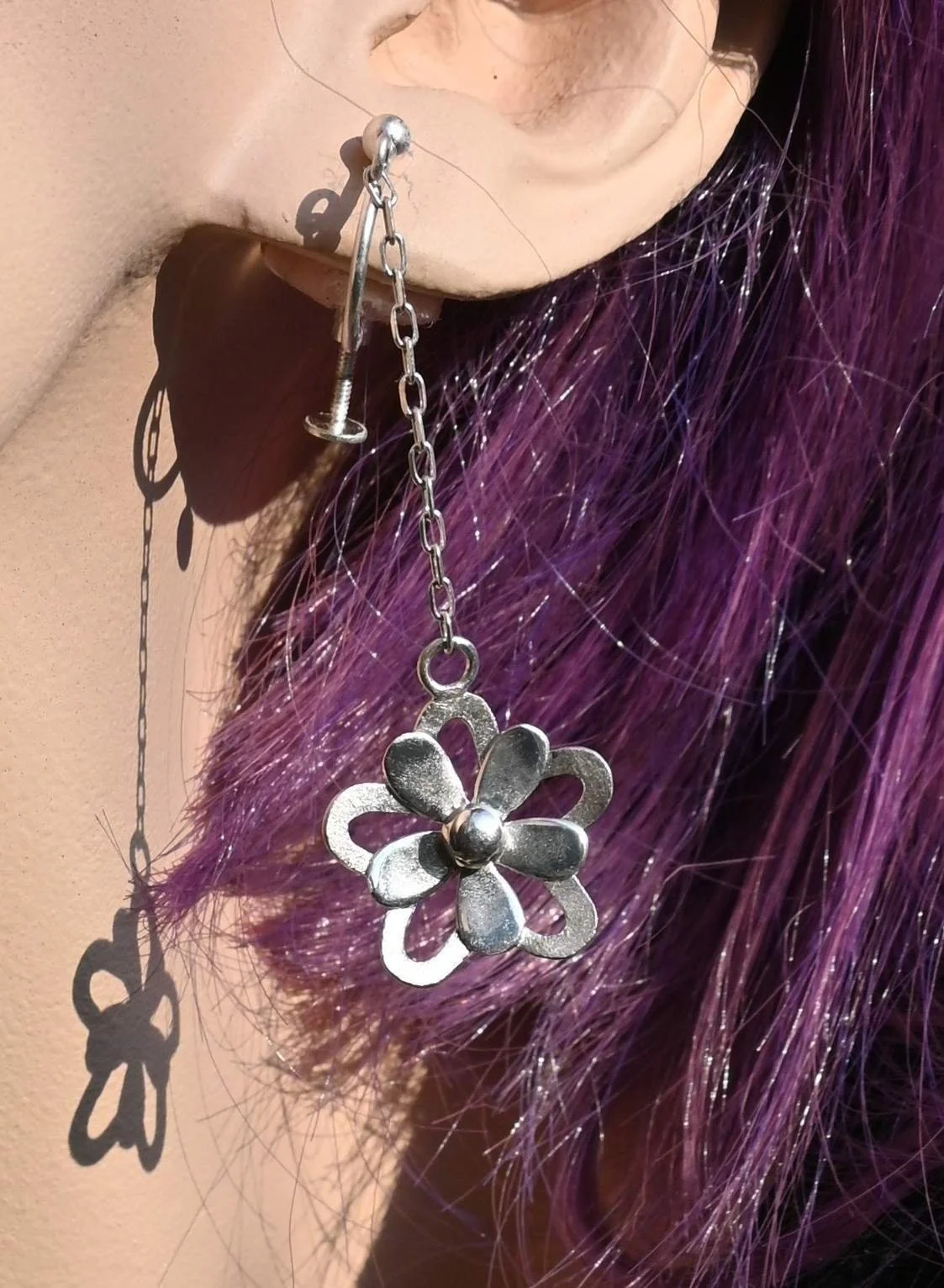 Twinflame soulmate Infinity hoop earrings Sterling 925